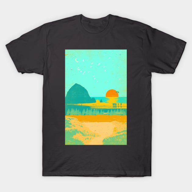 CANNON BEACH T-Shirt by Showdeer